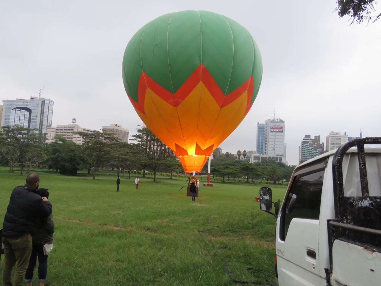Hot air balloon safari experience